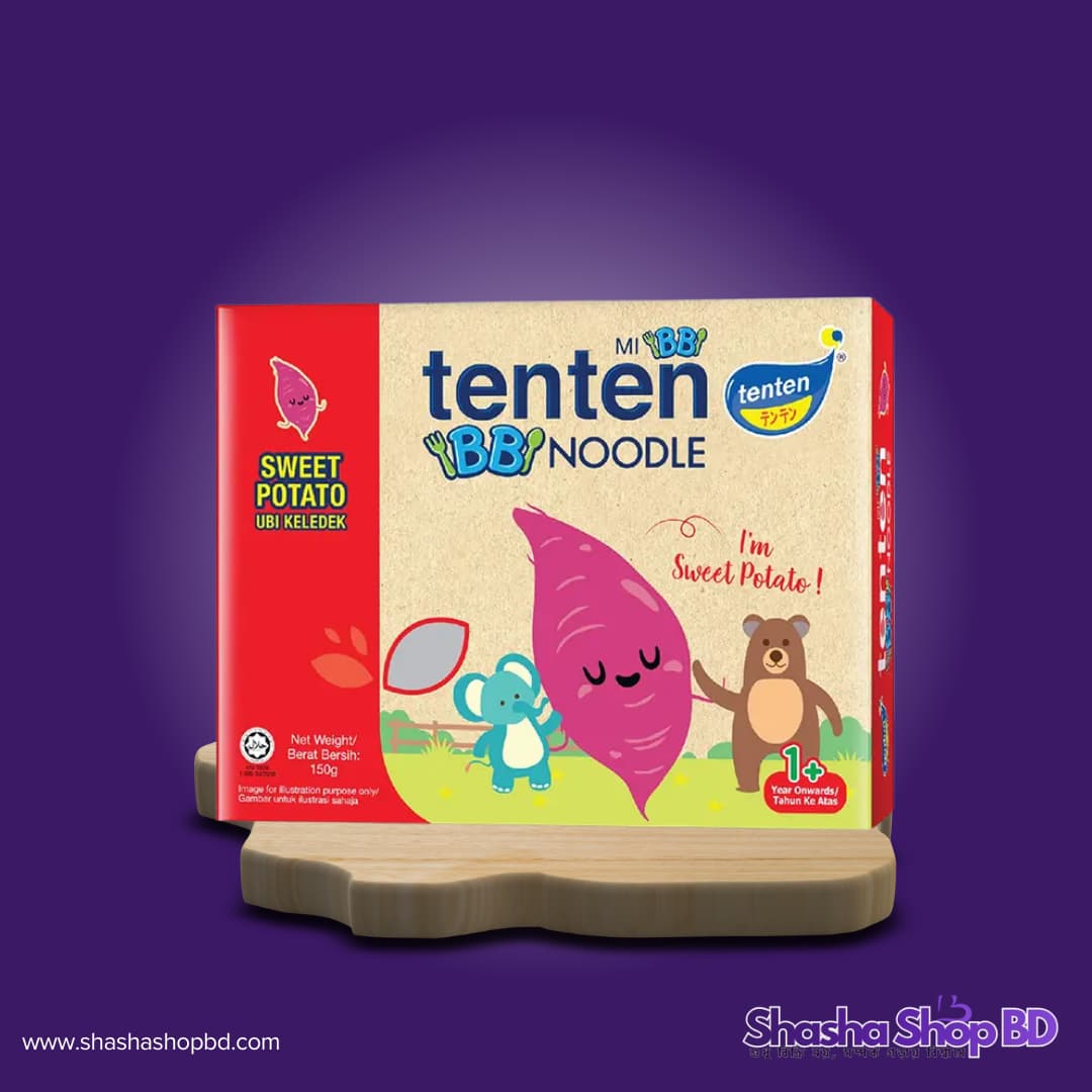 🍜 Tenten Baby Sweet Potato Noodle (150g) (Healthy, Tasty & Halal – মিষ্টি আলুর পুষ্টিতে আপনার সোনামণির প্রিয় নাস্তা!)