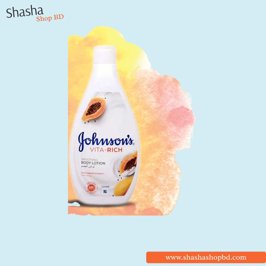 Johnson's Vita-Rich Smoothing Body Lotion with Papaya Extract 400ml | Shasha Shop BD