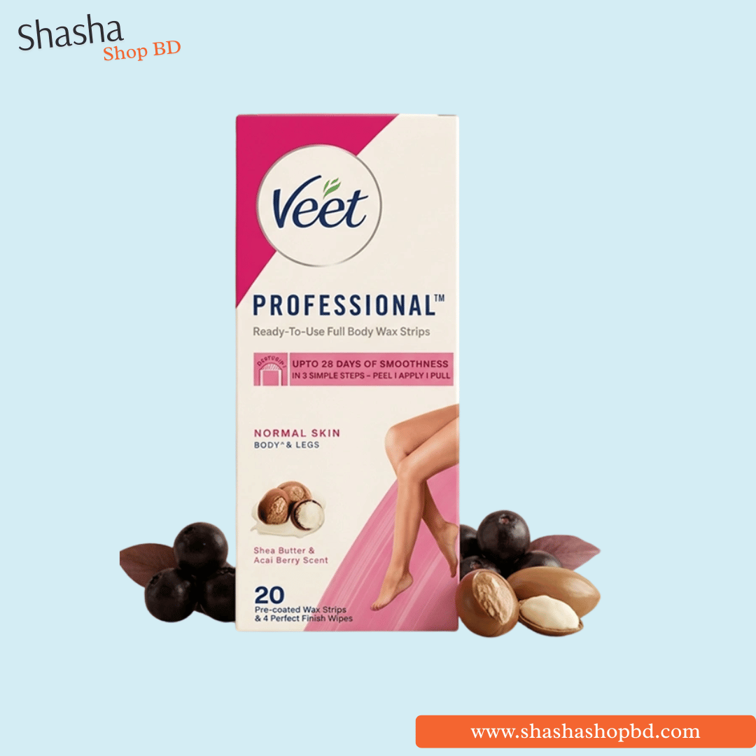 Veet Professional Ready-To-Use Body Wax Strips 20pcs | ভিট প্রফেশনাল ওয়াক্স স্ট্রিপস | Shasha Shop BD