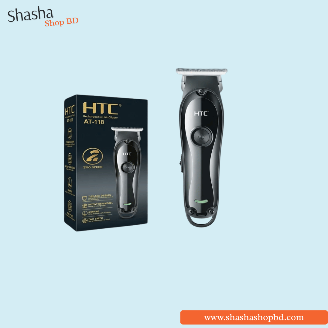 HTC AT-118 Rechargeable Hair Clipper (Two Speed) | Shasha Shop BD