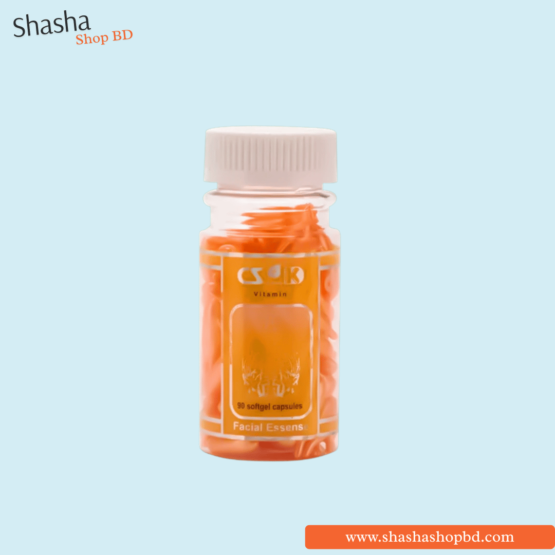 CSK Vitamin E Facial Essence Softgel Capsules Orange 90Pcs | Shasha Shop BD