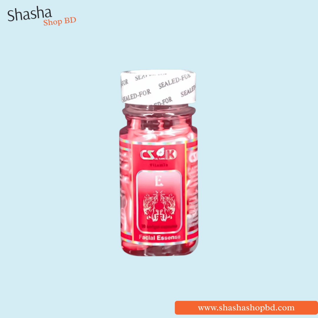CSK Vitamin E Facial Essence Softgel Capsules Burgundy 90Pcs | Shasha Shop BD
