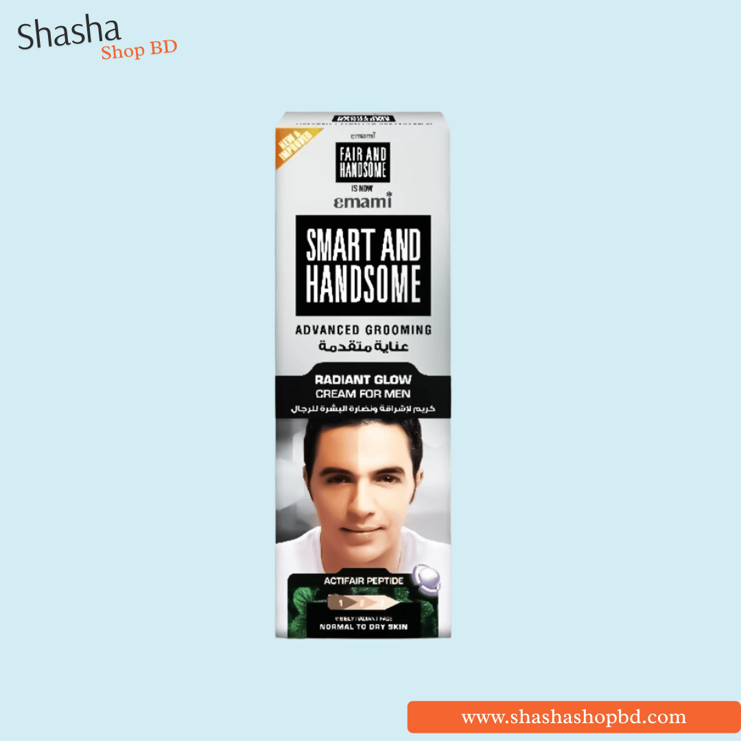 Emami Smart & Handsome Radiant Glow Cream for Men 100g | Shasha Shop BD