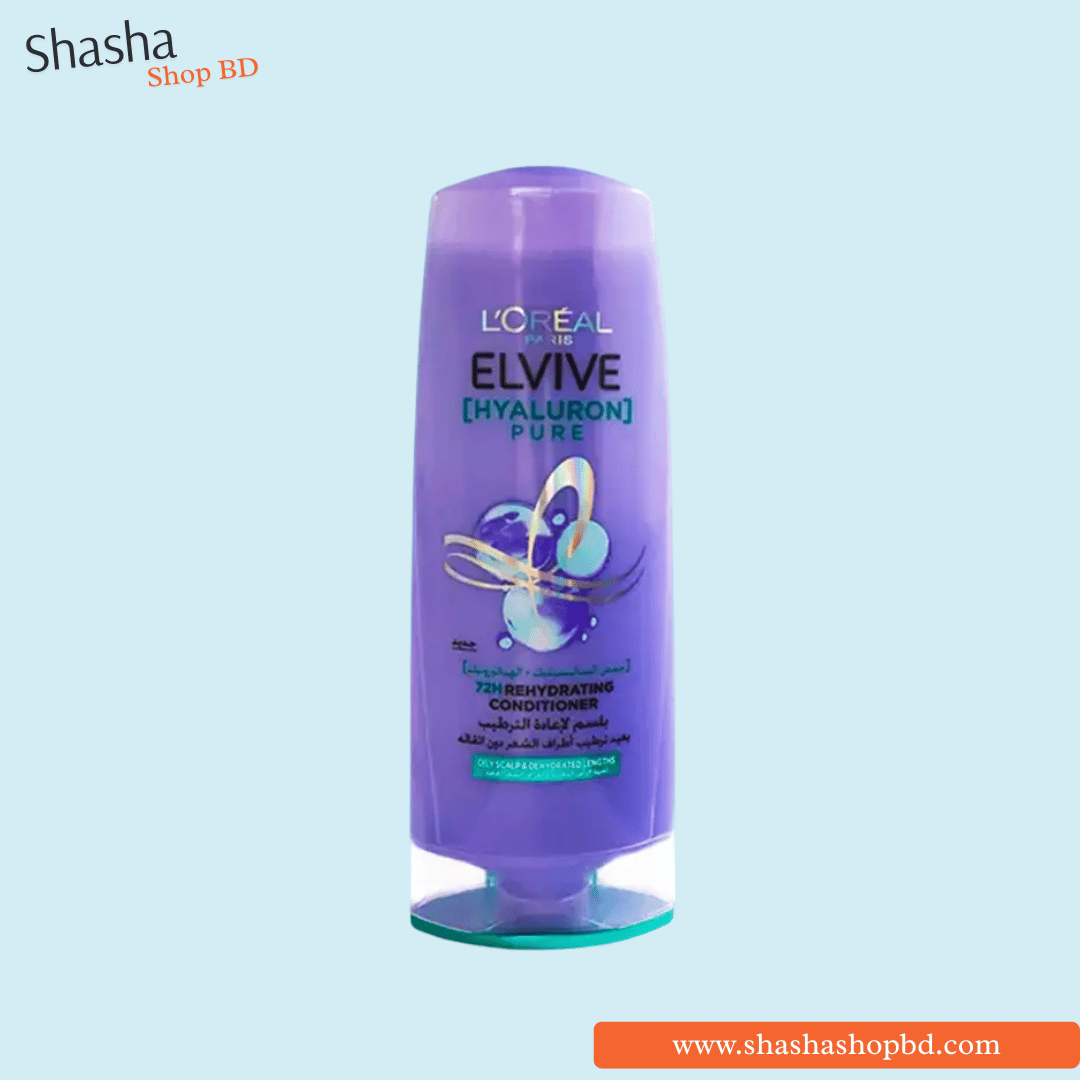 L'Oreal Elvive Hyaluron Pure 72H Rehydrating Conditioner 360ml | Shasha Shop BD