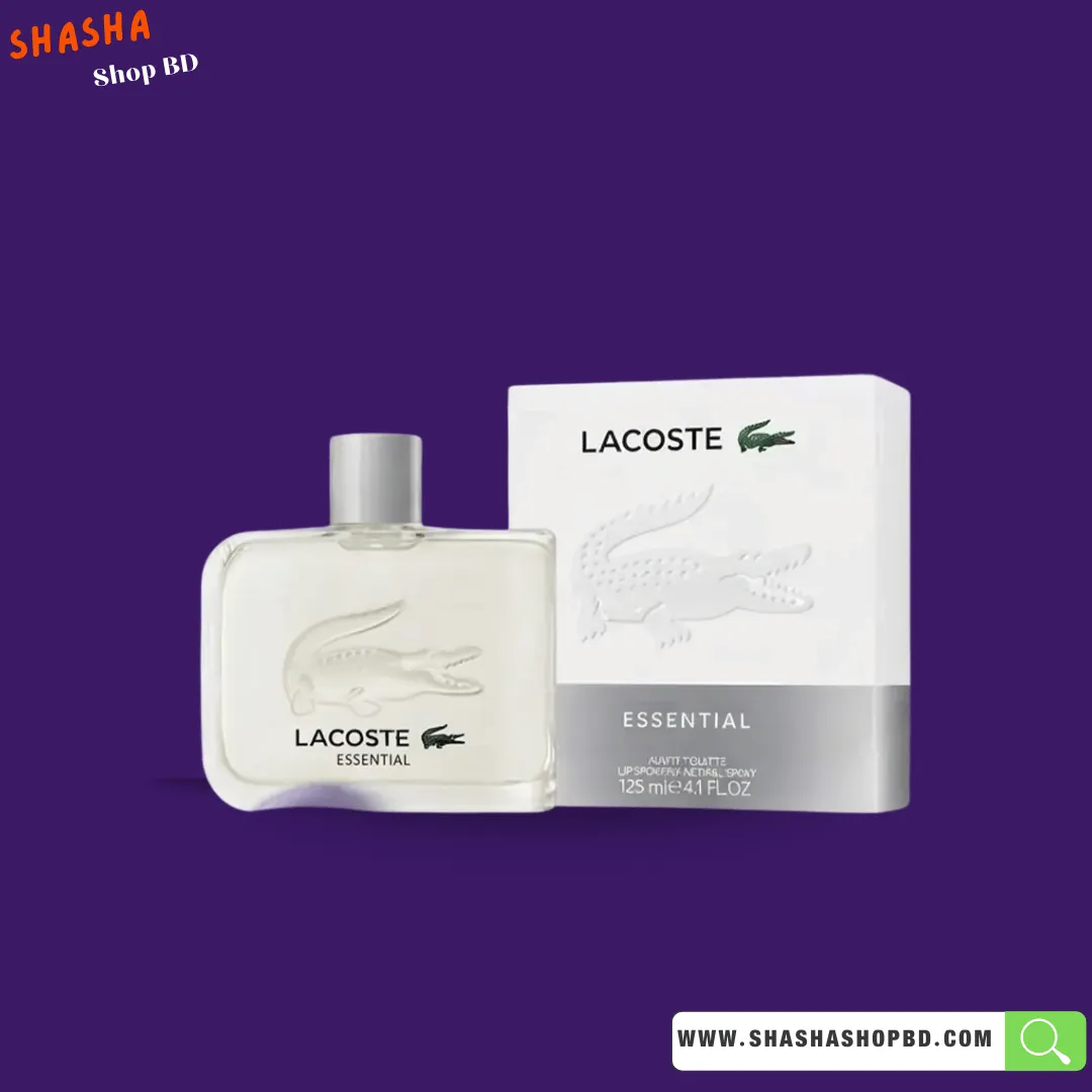 Lacoste Essential Eau de Toilette Spray 125ml | ল্যাকোস্ট এসেনশিয়াল পারফিউম | Shasha Shop BD