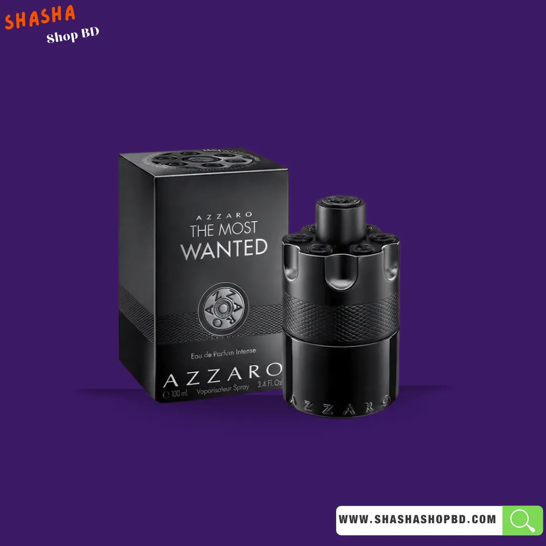 Azzaro The Most Wanted Eau de Parfum Intense 100ml | আজারো দ্য মোস্ট ওয়ান্টেড ইনটেন্স পারফিউম | Shasha Shop BD