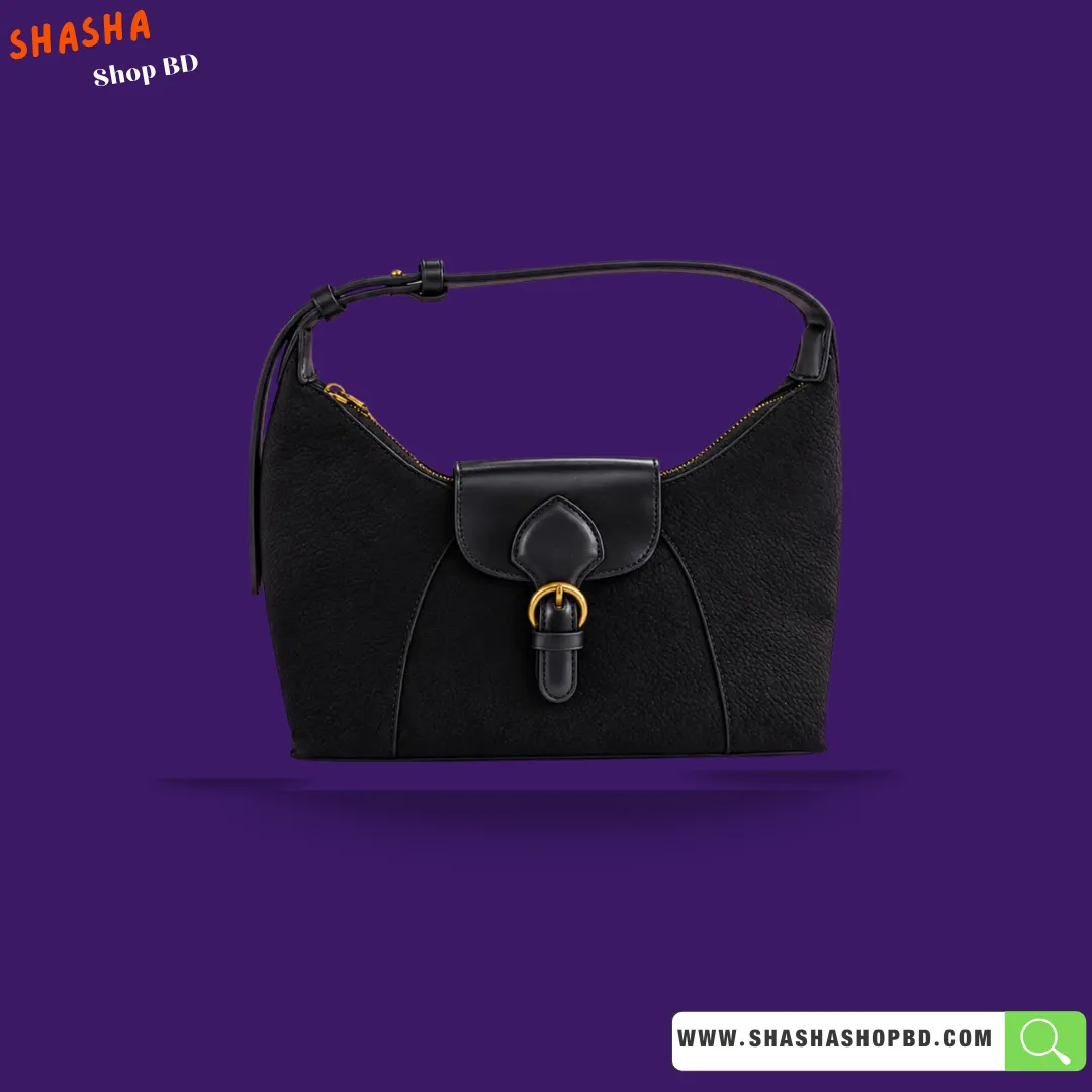Premium Shoulder Side Purse F16 Black | Shasha Shop BD