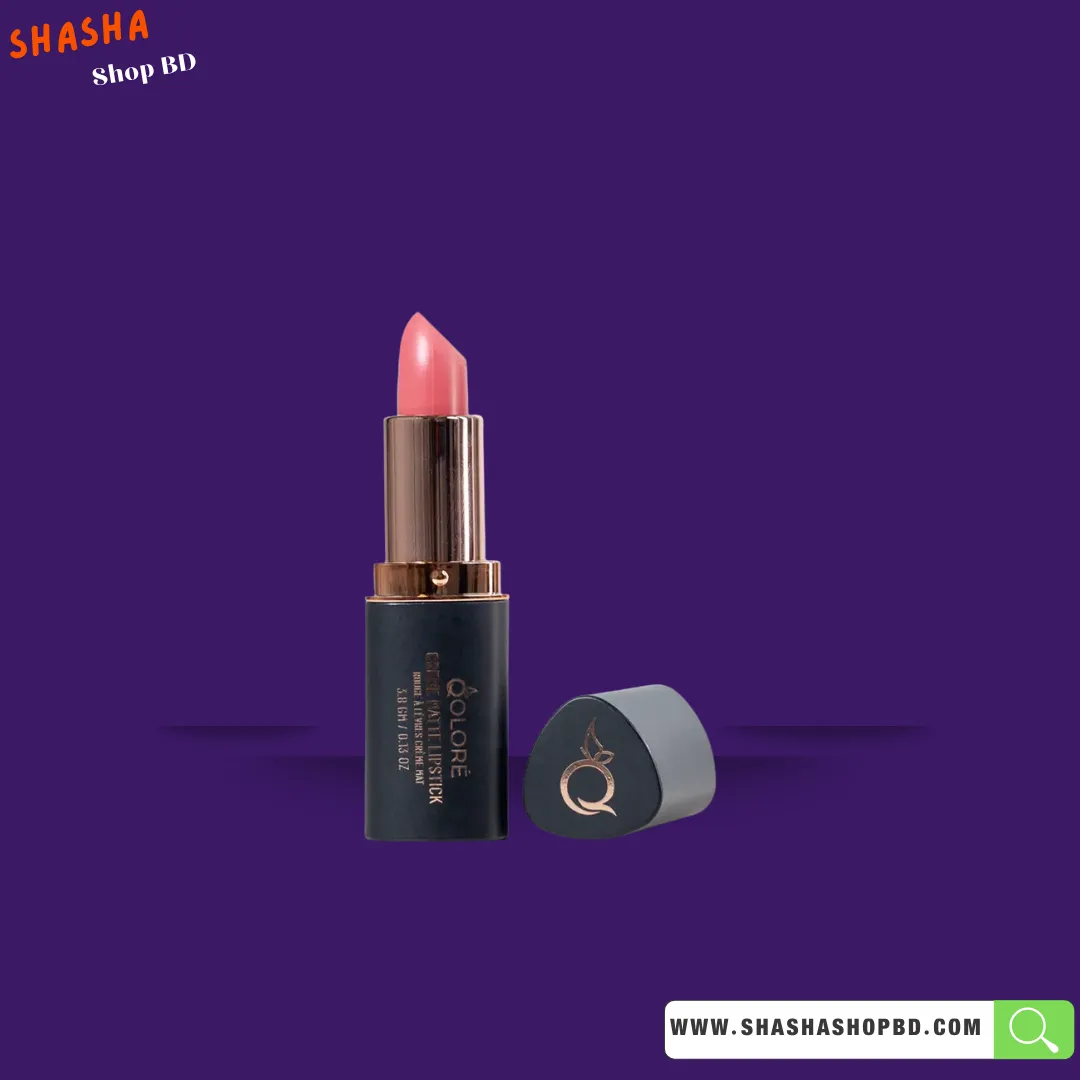 Qolore Crème Matte Lipstick Silk Rose - 01 - 3.8gm | Shasha Shop BD