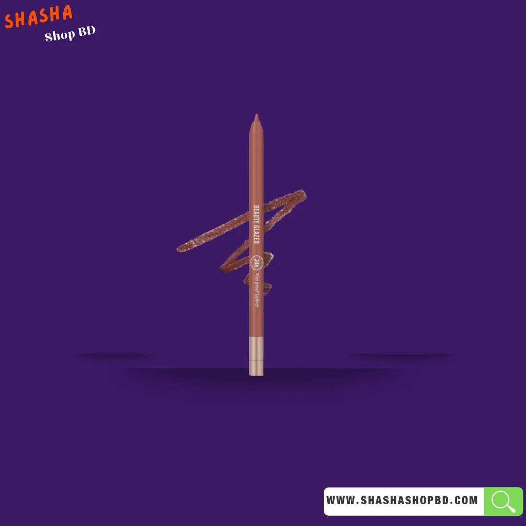 Beauty Glazed Waterproof Lip Liner Pencil - B107 Dark Brown | Shasha Shop BD