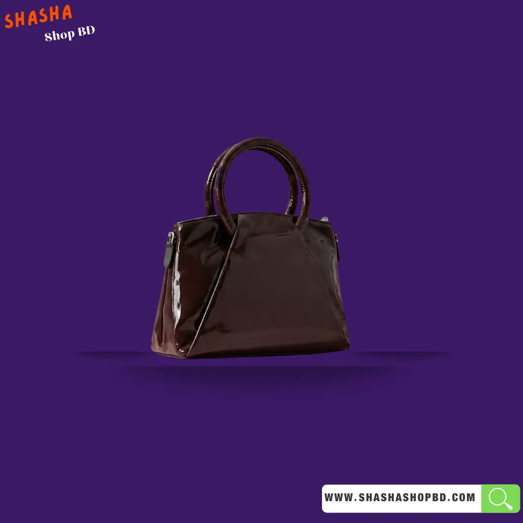 Premium Designer Style Bag (Glossy Version) (B56) - Brown | Shasha Shop BD