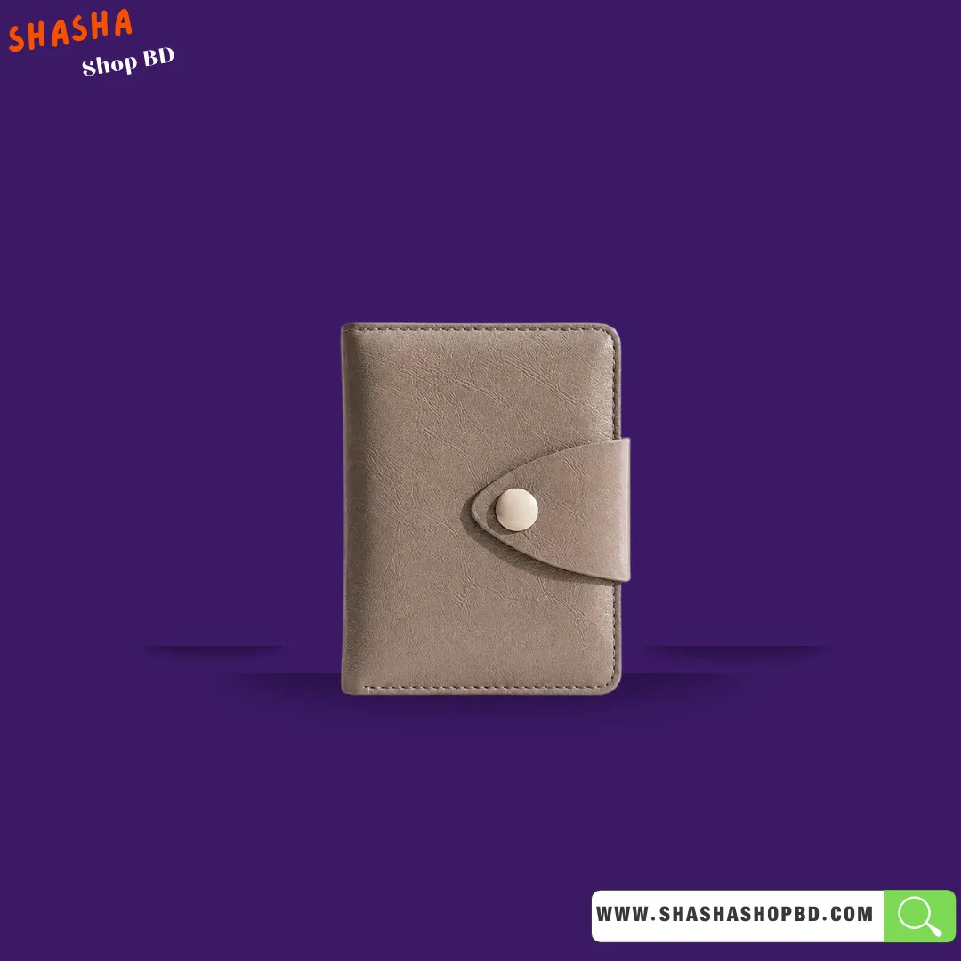 Premium Ladies Mini Wallet (KP45) - Taupe Grey | Shasha Shop BD