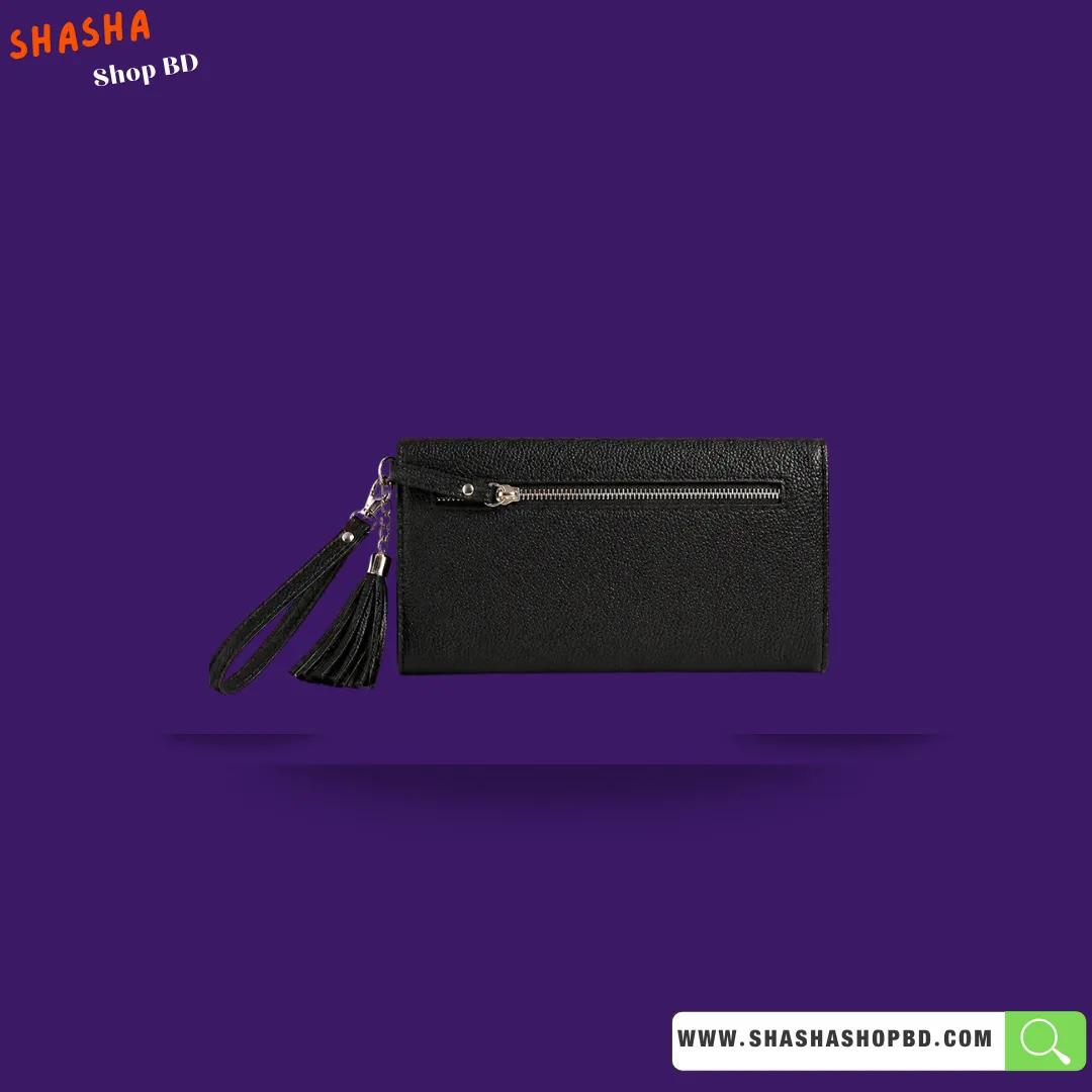Premium Ladies Hand Purse (KP29) - Classic Black | Shasha Shop BD