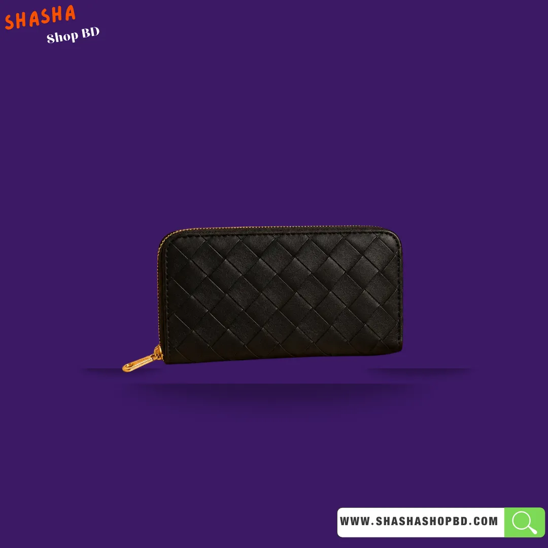 Premium Ladies Hand Purse (KP13) - Classic Black | Shasha Shop BD
