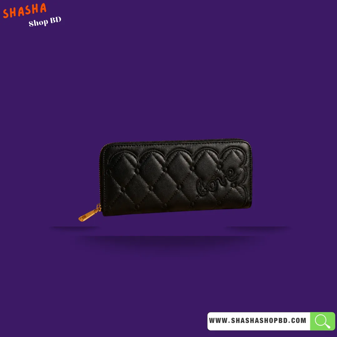 Premium Ladies Hand Purse (KP09) - Classic Black | Shasha Shop BD