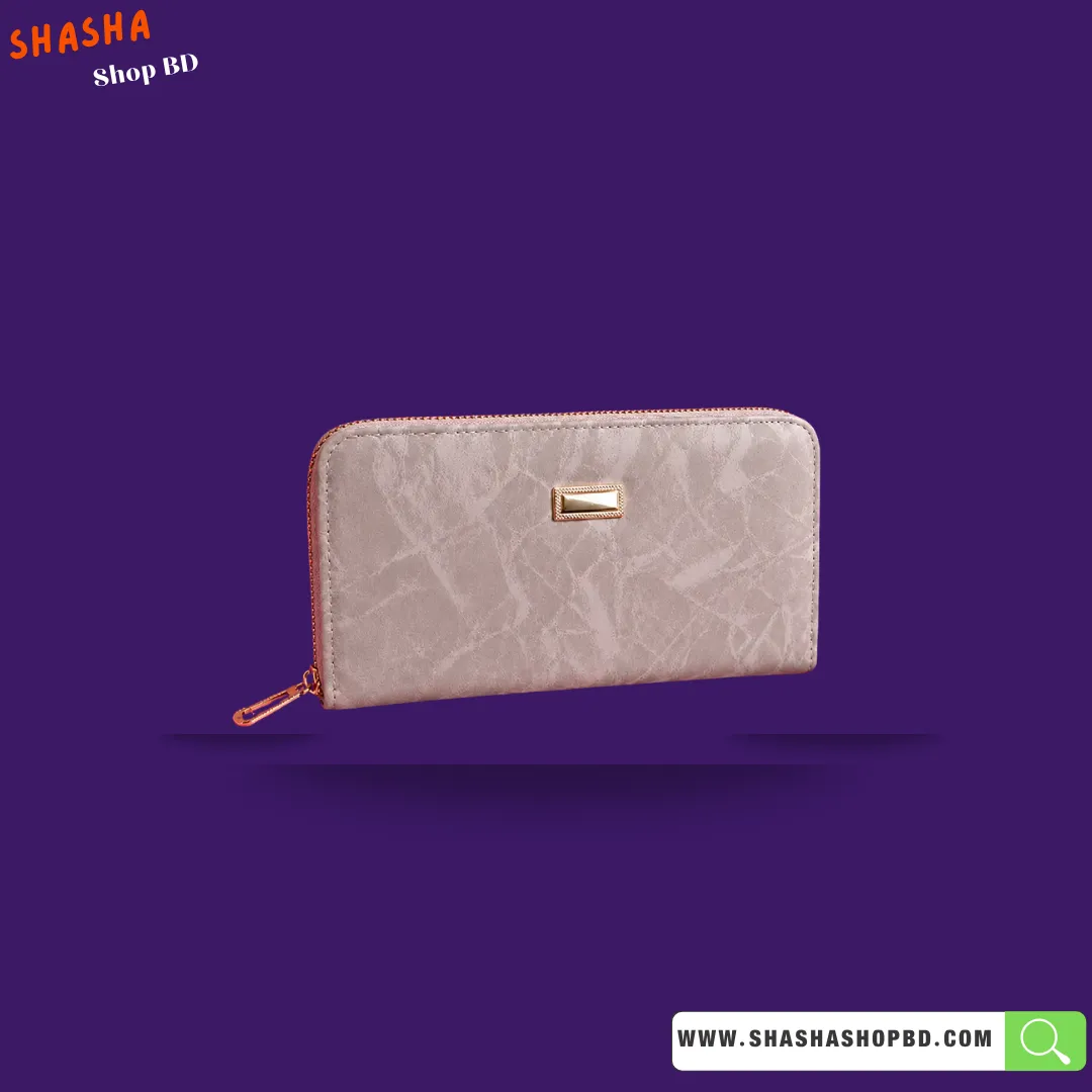 Premium Ladies Hand Purse (KP06) - Marble Light Gray | Shasha Shop BD