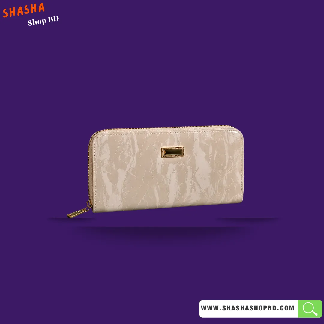 Premium Ladies Hand Purse (KP05) - Marble Cream | Shasha Shop BD