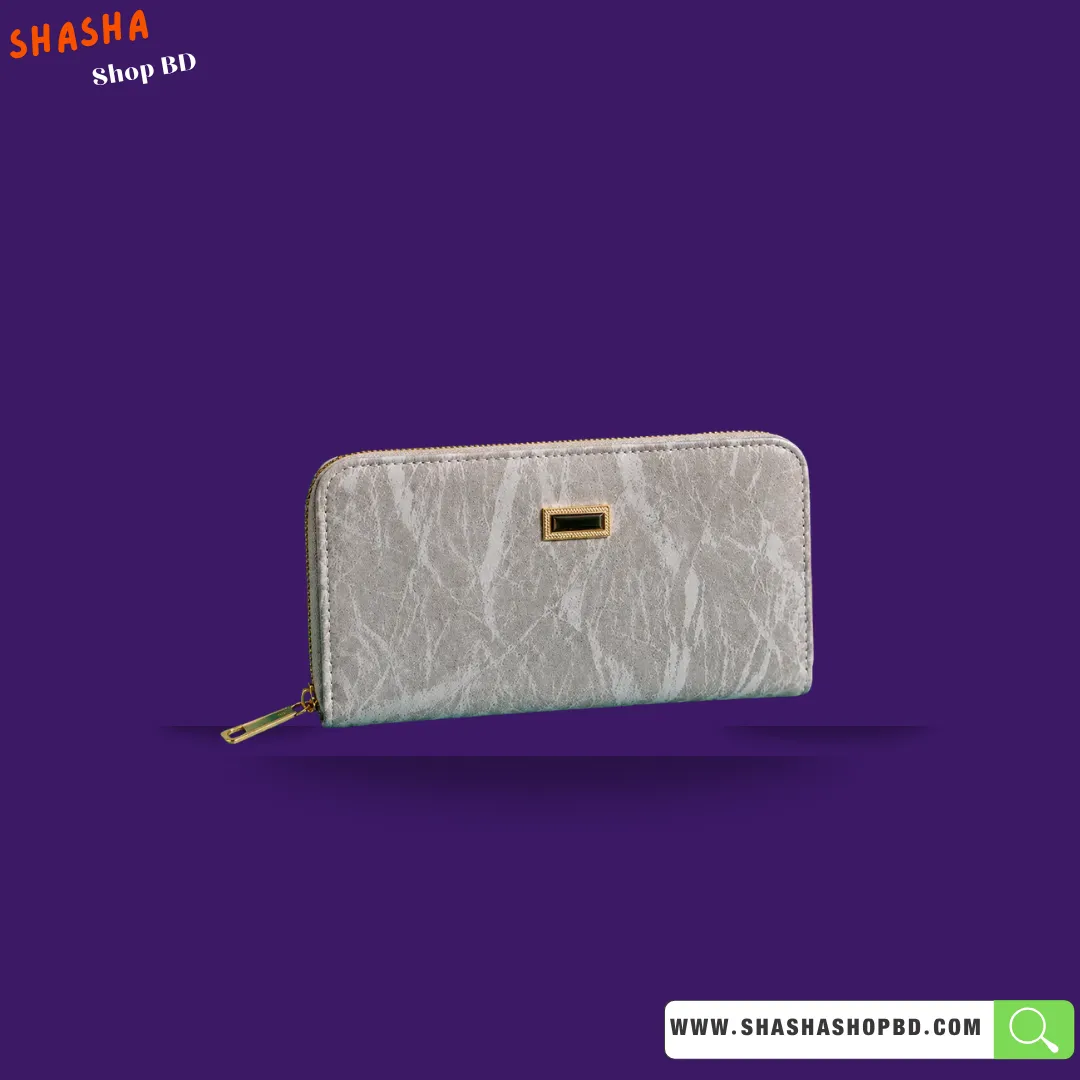 Premium Ladies Hand Purse (KP03) - Marble Charcoal Gray | Shasha Shop BD