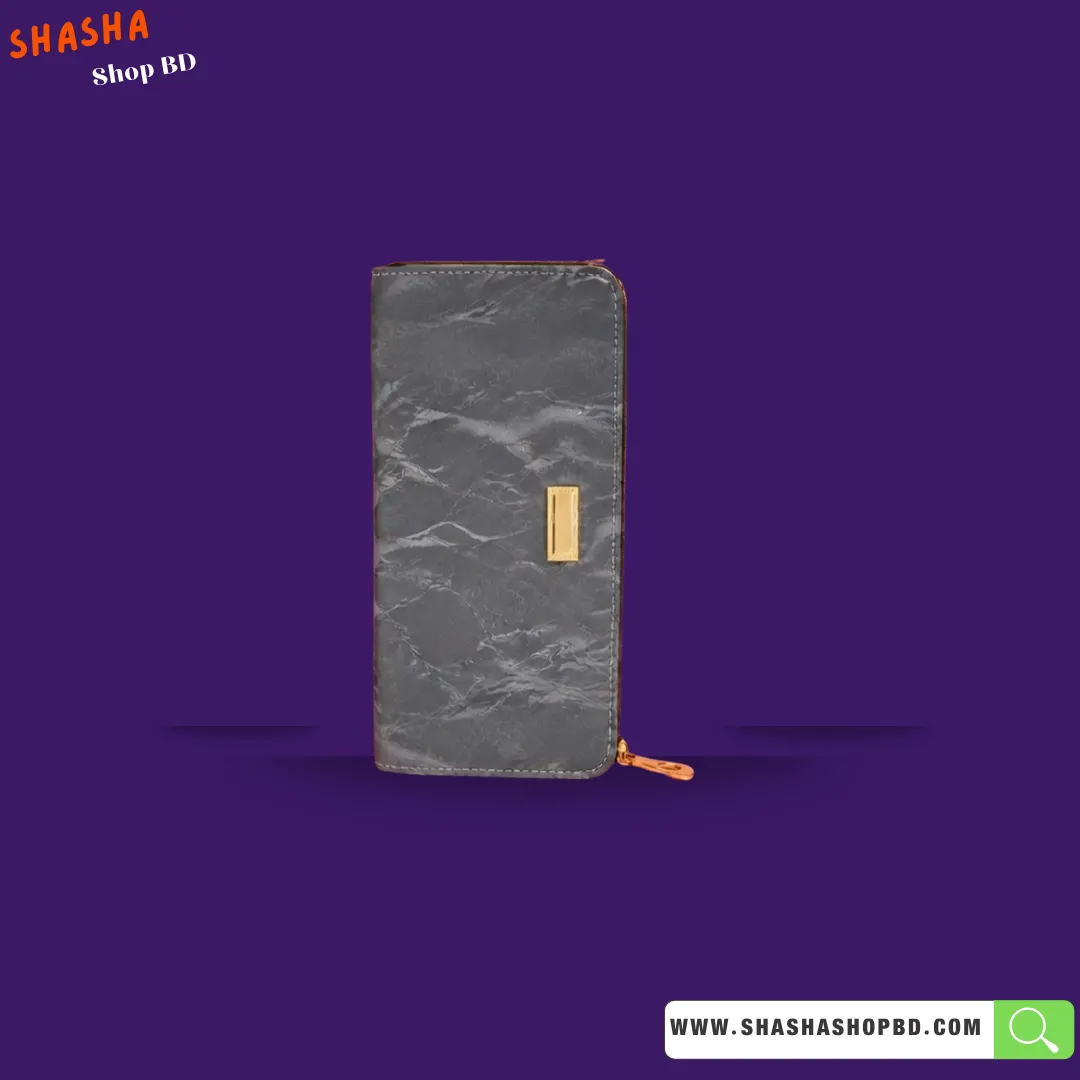 Premium Ladies Hand Purse (KP02) - Marble Slate Gray | Shasha Shop BD