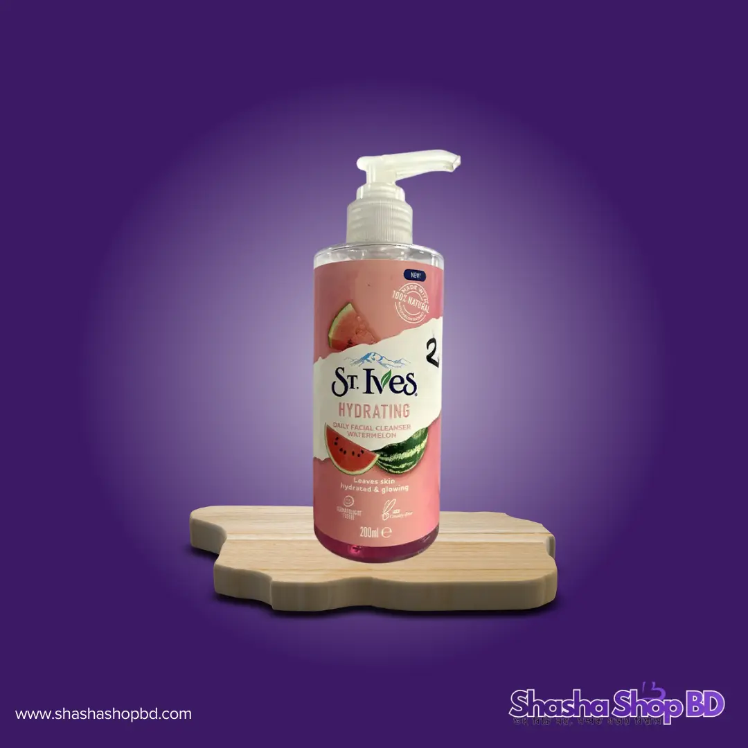 St. Ives Hydrating Daily Facial Cleanser Watermelon - 200ml (Made with 100% Natural Watermelon Extract – পানীয় সতেজতায় ভরপুর হাইড্রেটেড ও গ্লোয়িং ত্বক!)