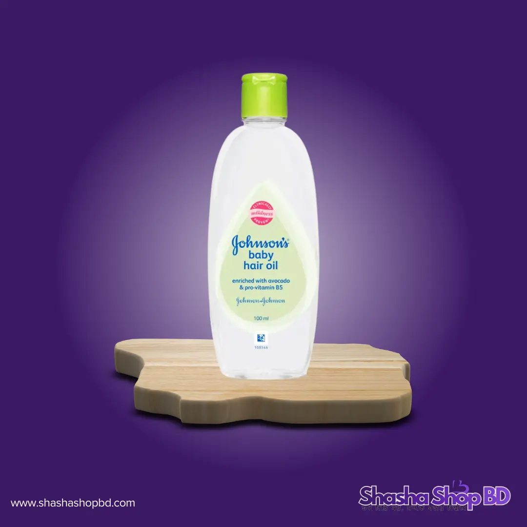 🌿 Johnson's Baby Hair Oil - 100ml (Enriched with Avocado & Pro-Vitamin B5, Clinically Proven Mildness – আপনার সোনামণির চুলের কোমল যত্ন আর প্রাকৃতিক পুষ্টির নিশ্চয়তা!)