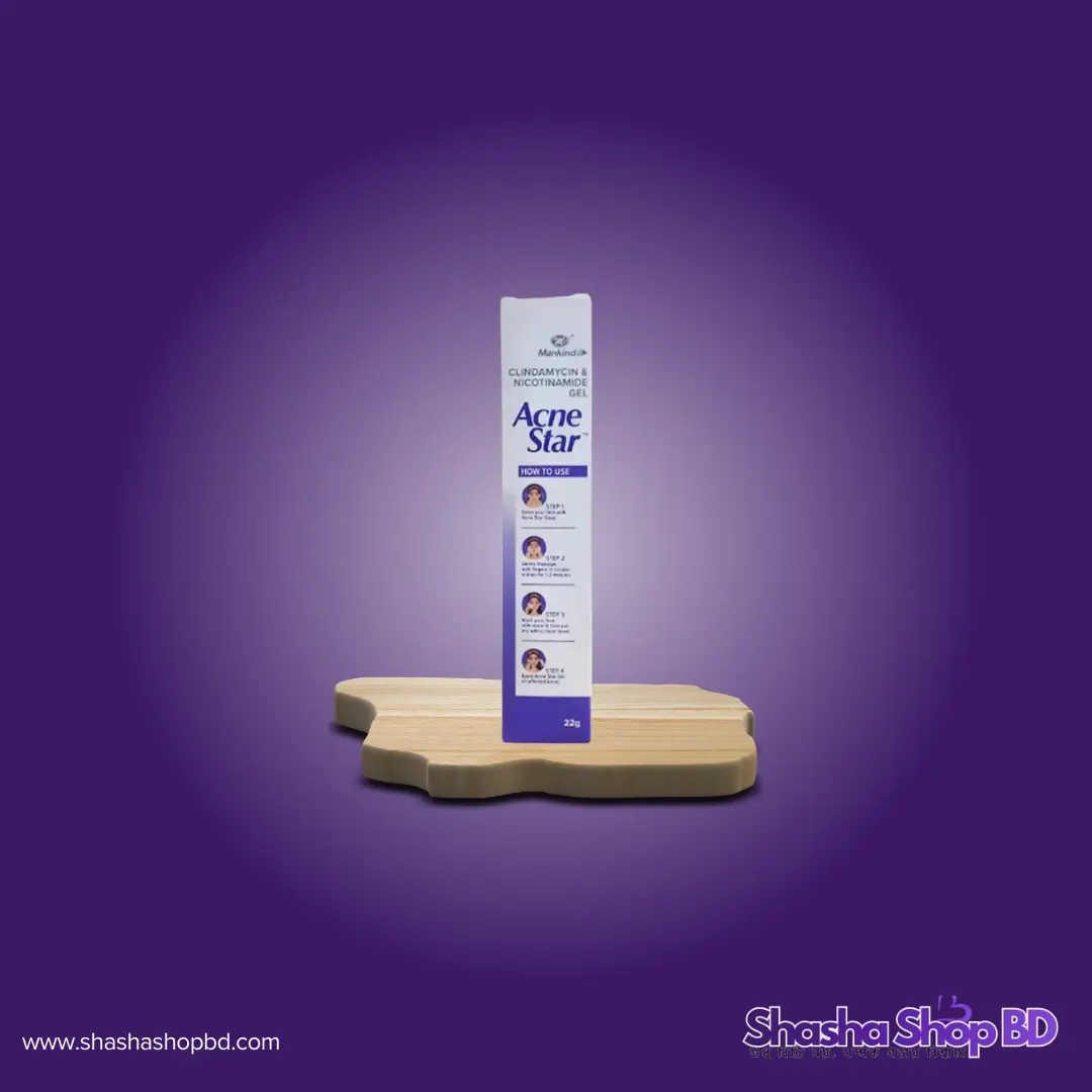 Acne Star Clindamycin & Nicotinamide Gel - 22g (Say Goodbye to Acne – ব্রণ মুক্ত পরিষ্কার ত্বক পান খুব দ্রুত!)