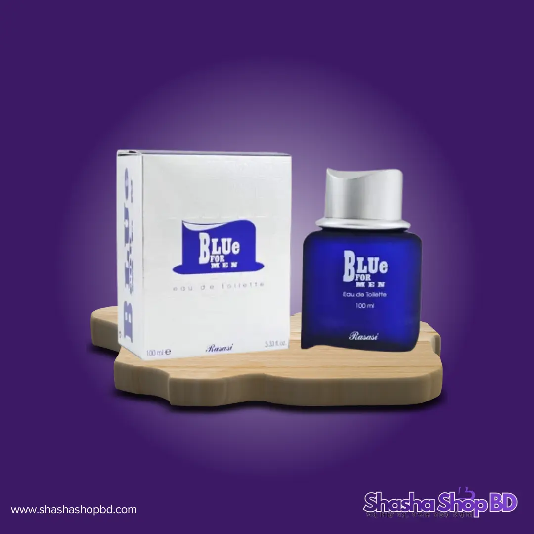 🌊 Rasasi Blue For Men Eau De Toilette - 100 ml (The Spirit of Freedom – সতেজতা এবং পুরুষত্বের এক অনন্য সংমিশ্রণ!)