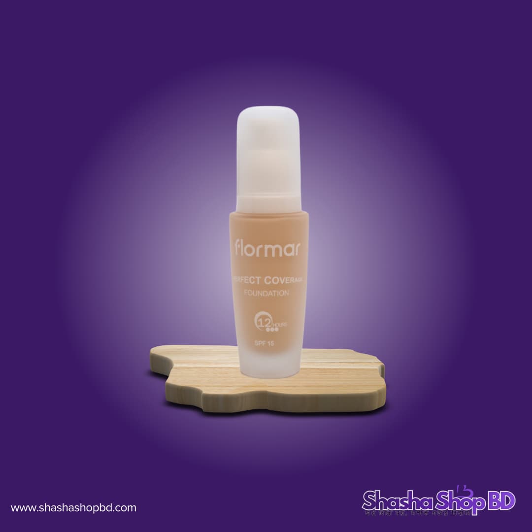 Flormar Perfect Coverage Foundation - 30ml (Flawless 12-Hour Coverage – সারাদিন পান নিখুঁত, মসৃণ এবং উজ্জ্বল ত্বক!)
