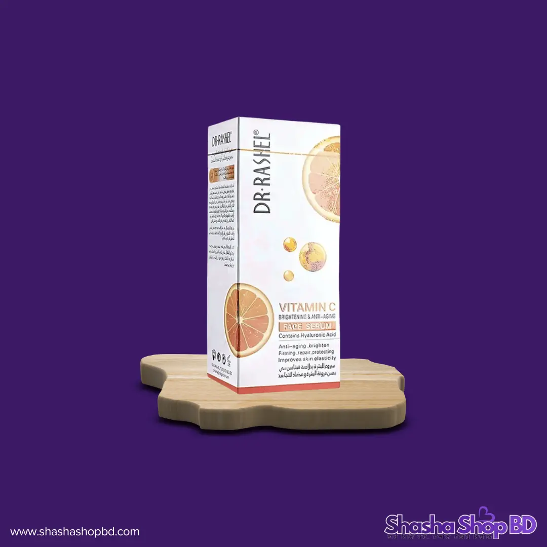 Dr. Rashel Vitamin C Brightening & Anti-Aging Face Serum - 50ml (Brighten, Hydrate & Defy Aging – আপনার ত্বককে করুন আরও সজীব, টানটান এবং উজ্জ্বল!)