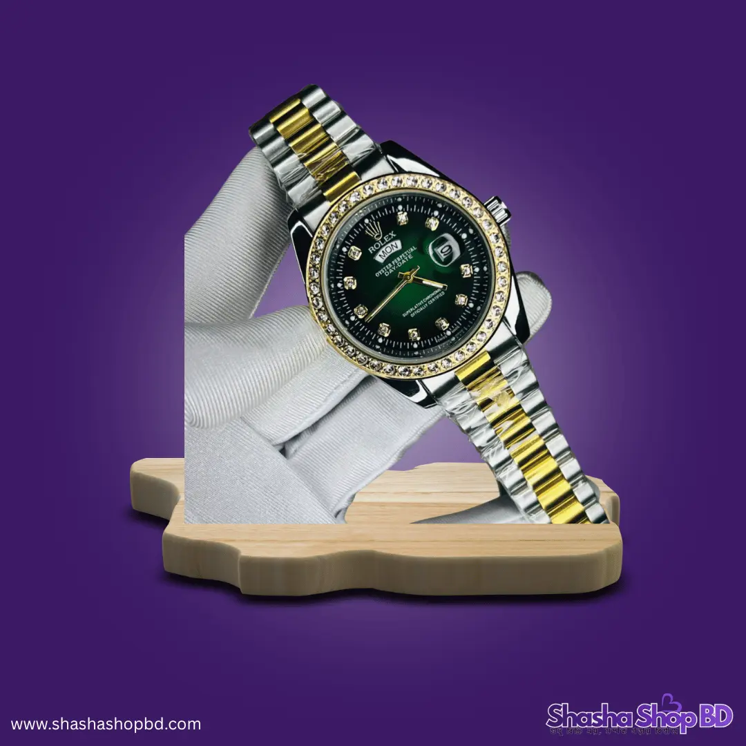 👑 Rolex Quartz Movement Stainless Steel Analog Watch (The Symbol of Ultimate Success – আভিজাত্য এবং সফলতার এক কালজয়ী প্রতীক!)