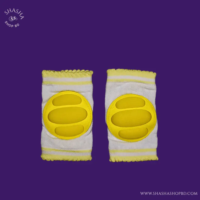 Baby Crawling Knee Protection Pad - Yellow Color (1 Pair) | Shasha Shop BD